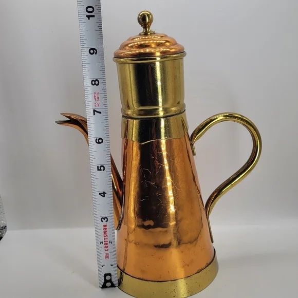 VABELUX Copper Tea or Coffee Pot Maker 3 Piece Kettle Removable Filter #1330 - Picture 11 of 11